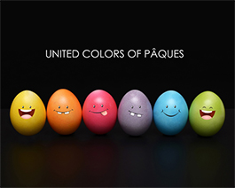 United Colors of Pâques - carte virtuelle humoristique à personnaliser