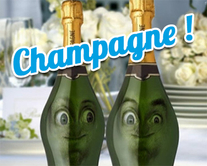 carte virtuelle femme : Champagne !