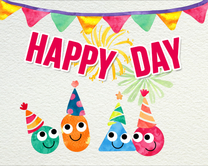 carte virtuelle fête : Happy day