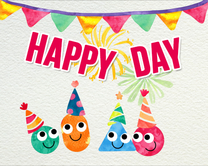 carte virtuelle rigolote : Happy day