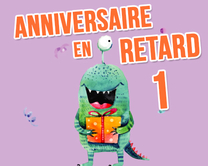 carte virtuelle dessin : Anniversaire en retard - monstre 1