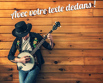 carte virtuelle homme : Banjo man