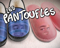 Les pantoufles - carte virtuelle humoristique à personnaliser