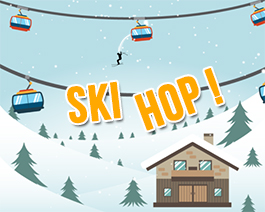 Ski-hop ! - carte virtuelle humoristique personnalisable