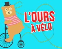 carte virtuelle femme : L'ours à vélo