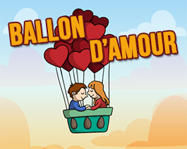 Ballon d'amour - carte virtuelle humoristique personnalisable