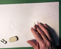 carte virtuelle stop motion : Le dessinateur